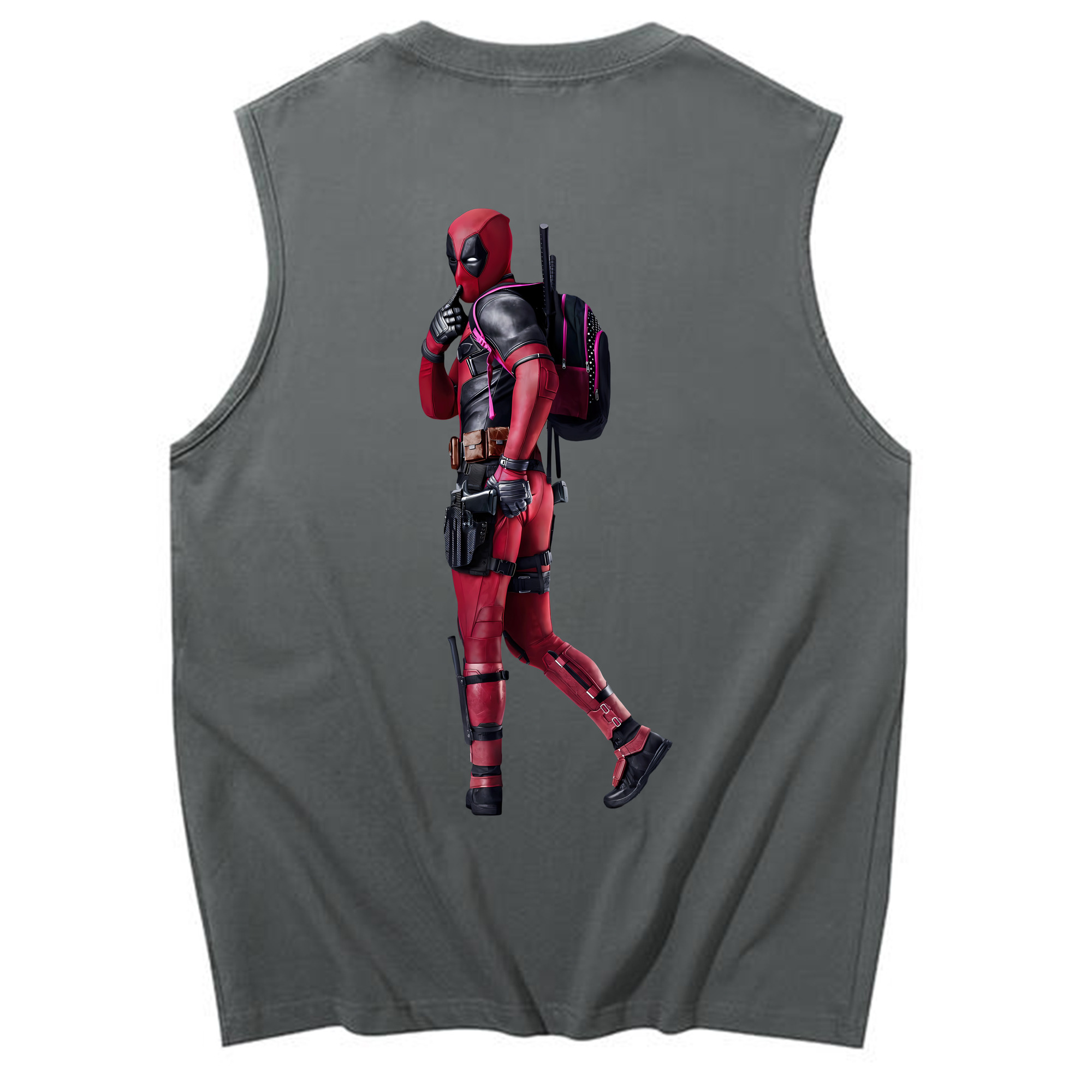 （画像用） Deadpool デッドプール コットン100％タンクトップ（背面プリント）